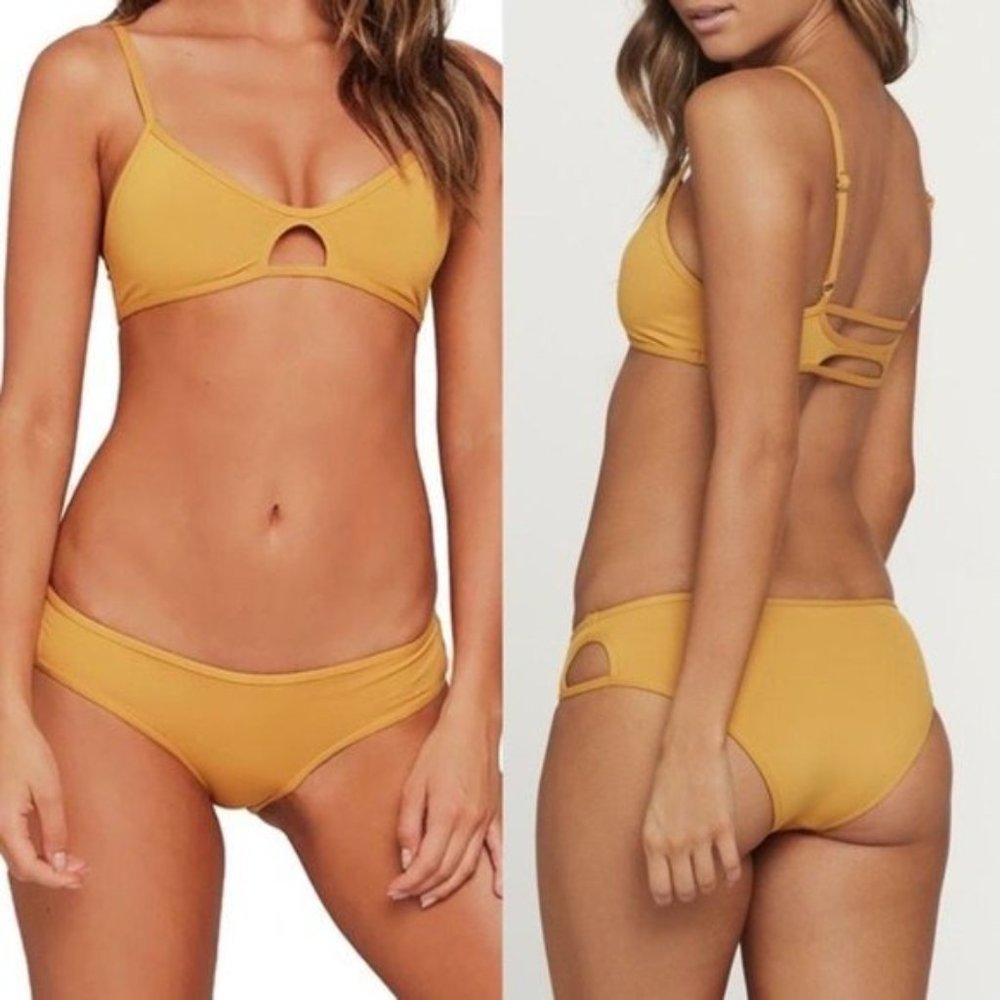 NWT l*space Rachel Bikini Bottom in Bronze - Picture 2 of 11